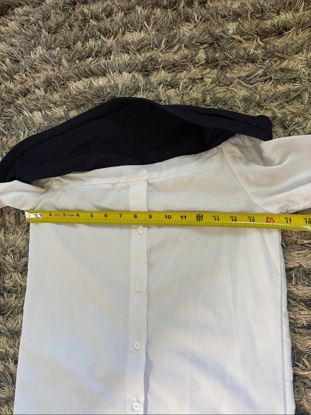 NWOT Asymmetrical Cold Shoulder Top & Button Front Midi Skirt Set Navy White S - Picture 5 of 16
